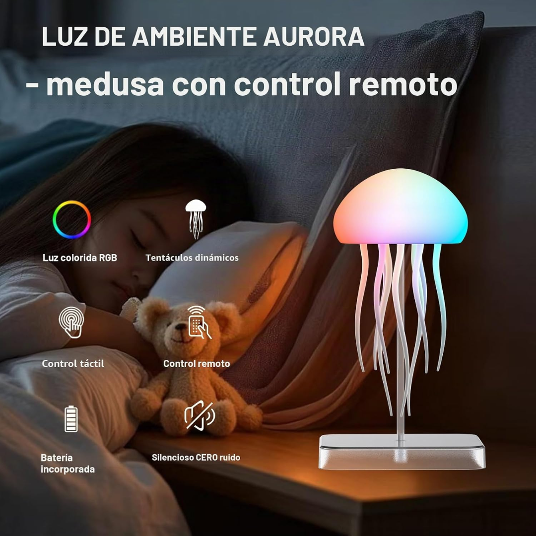 Lámpara Medusa LED RGB con Movimiento Animado